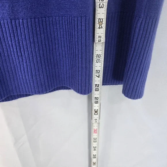 RQT Cowl Neck Knit Sweater 3/4 Sleeve Pullover Top Woman Extra Large Blue/Lilac - Picture 6 of 9